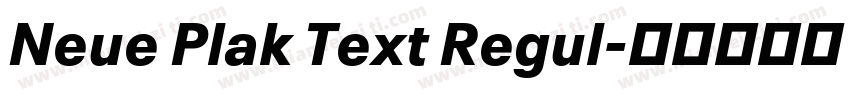 Neue Plak Text Regul字体转换